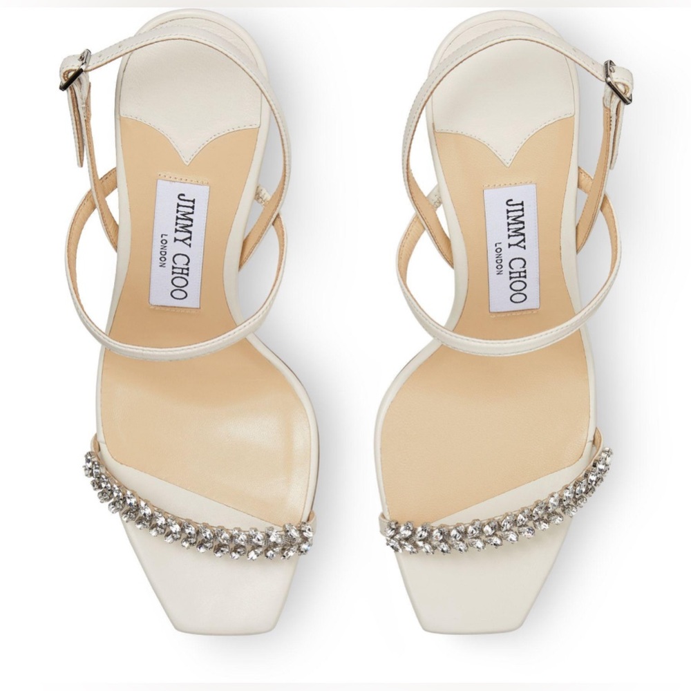 Jimmy Choo Meira Embellished High Heel Slide Sandals Size 36 NEW - Picture 4 of 16